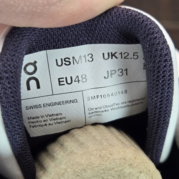 NEW On Cloud The Roger Clubhouse Mens Size 13 Court Tennis Shoes White Blue - Picture 10 of 12